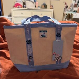 Old Navy Cream and Blue Star Wars Canvas Tote